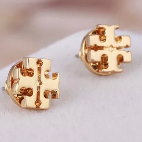 Tory Burch gold logo stud earrings